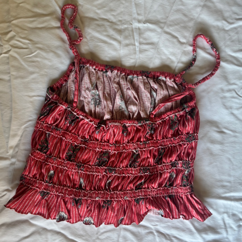We The Free Coral Ruched Top - Picture 2 of 3
